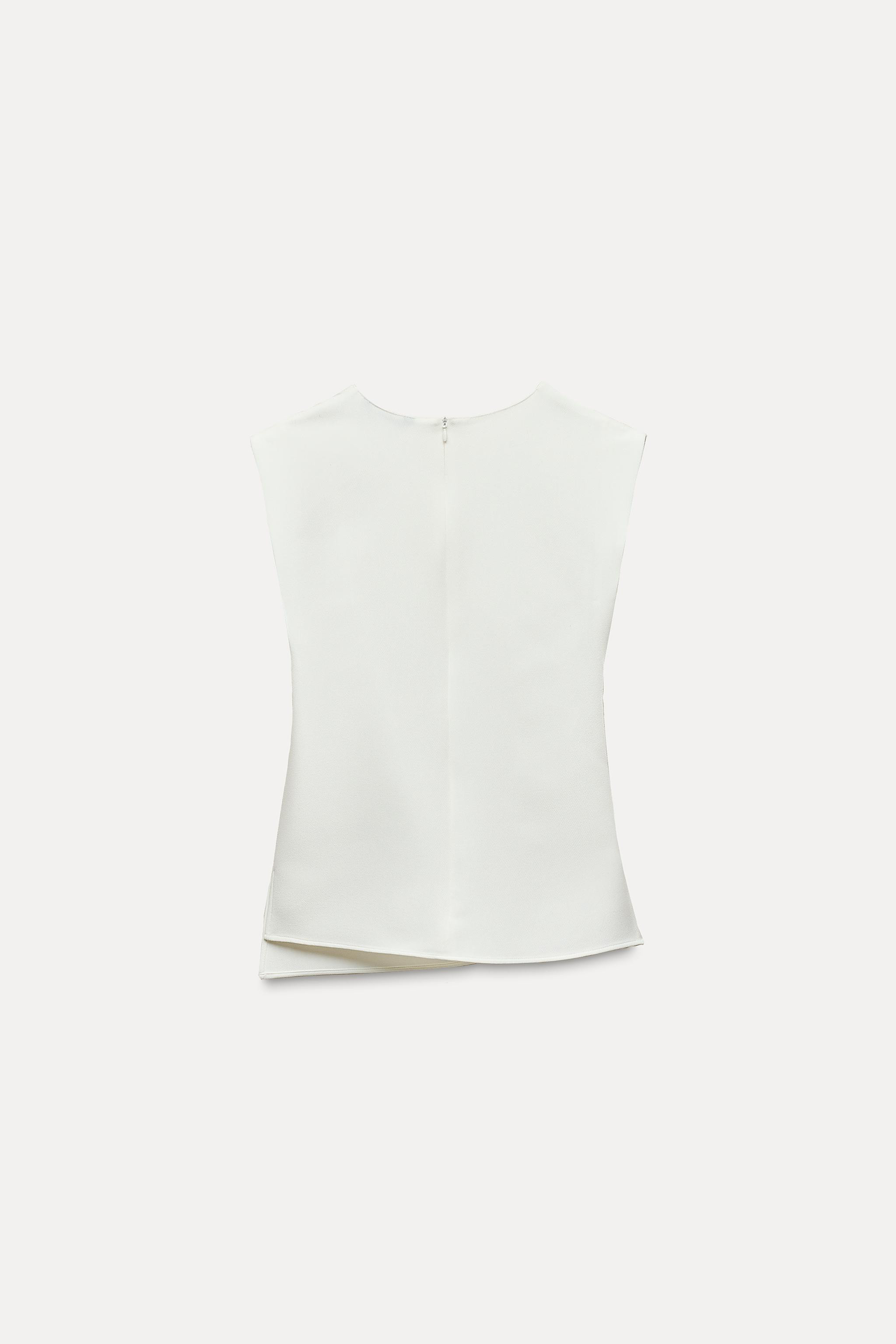 PLEATED CREPE TOP | Zara US