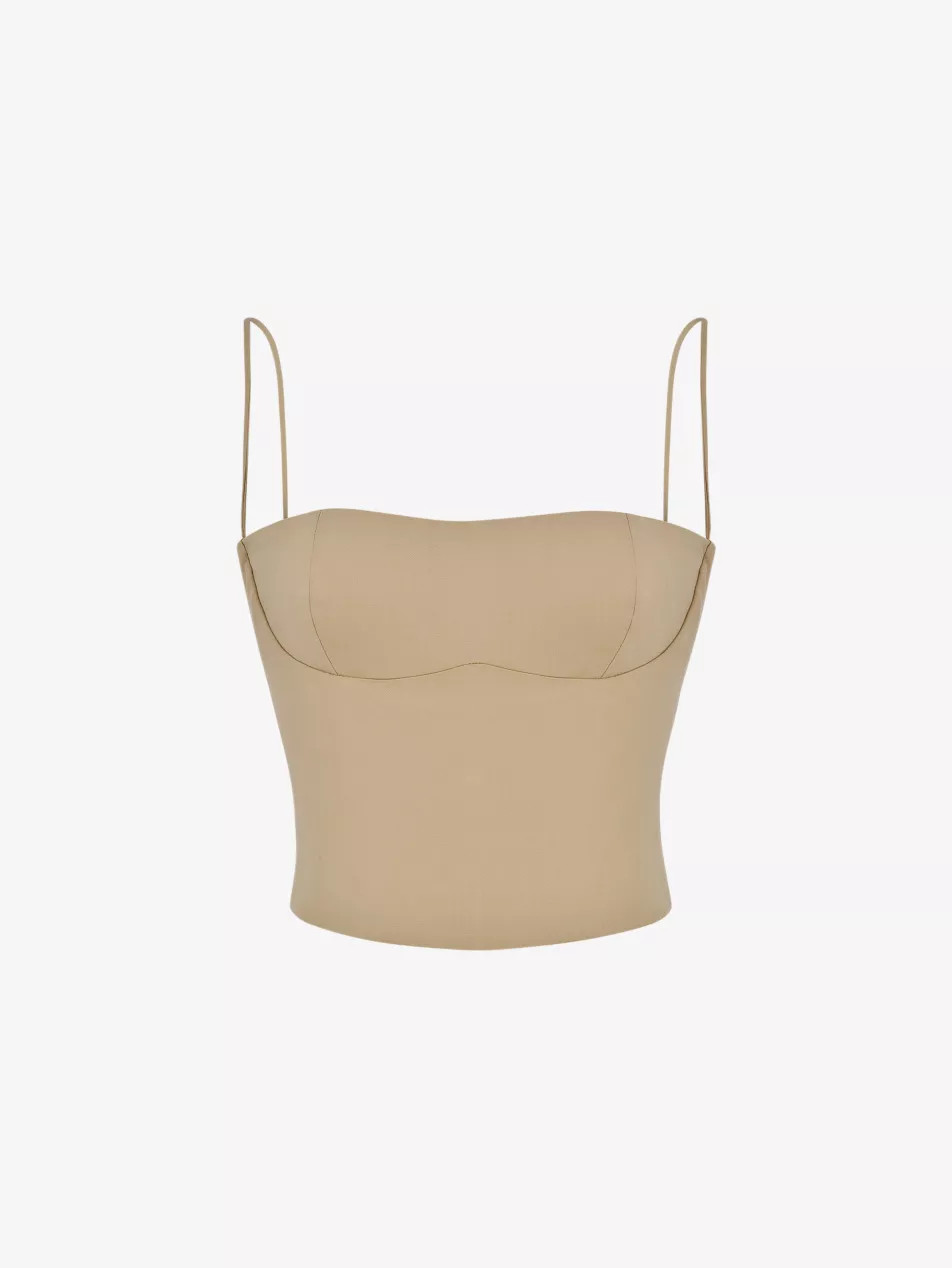 Audette panelled cotton corset top | Selfridges