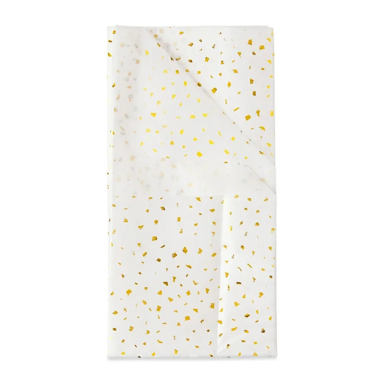 Way To Celebrate Gold Hotstamp Gift Wrap Tissue Paper, 12 Count | Walmart (US)