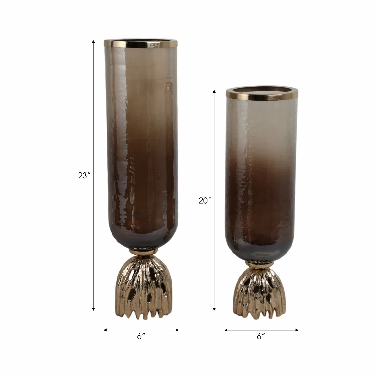 Decorative Glass Hurricane Candle Holder for Tabletop Decor \u2013 Modern Pillar Candle Stick Hol... | Wayfair North America