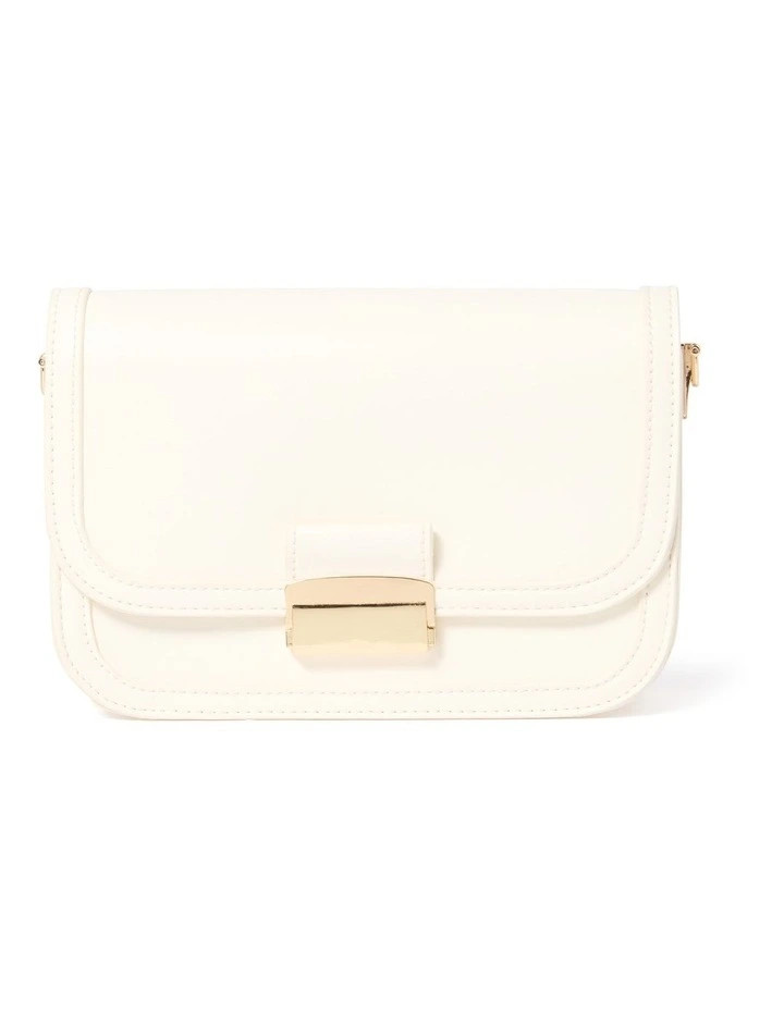 Forever NewLivia Lock Crossbody Bag in White | Myer