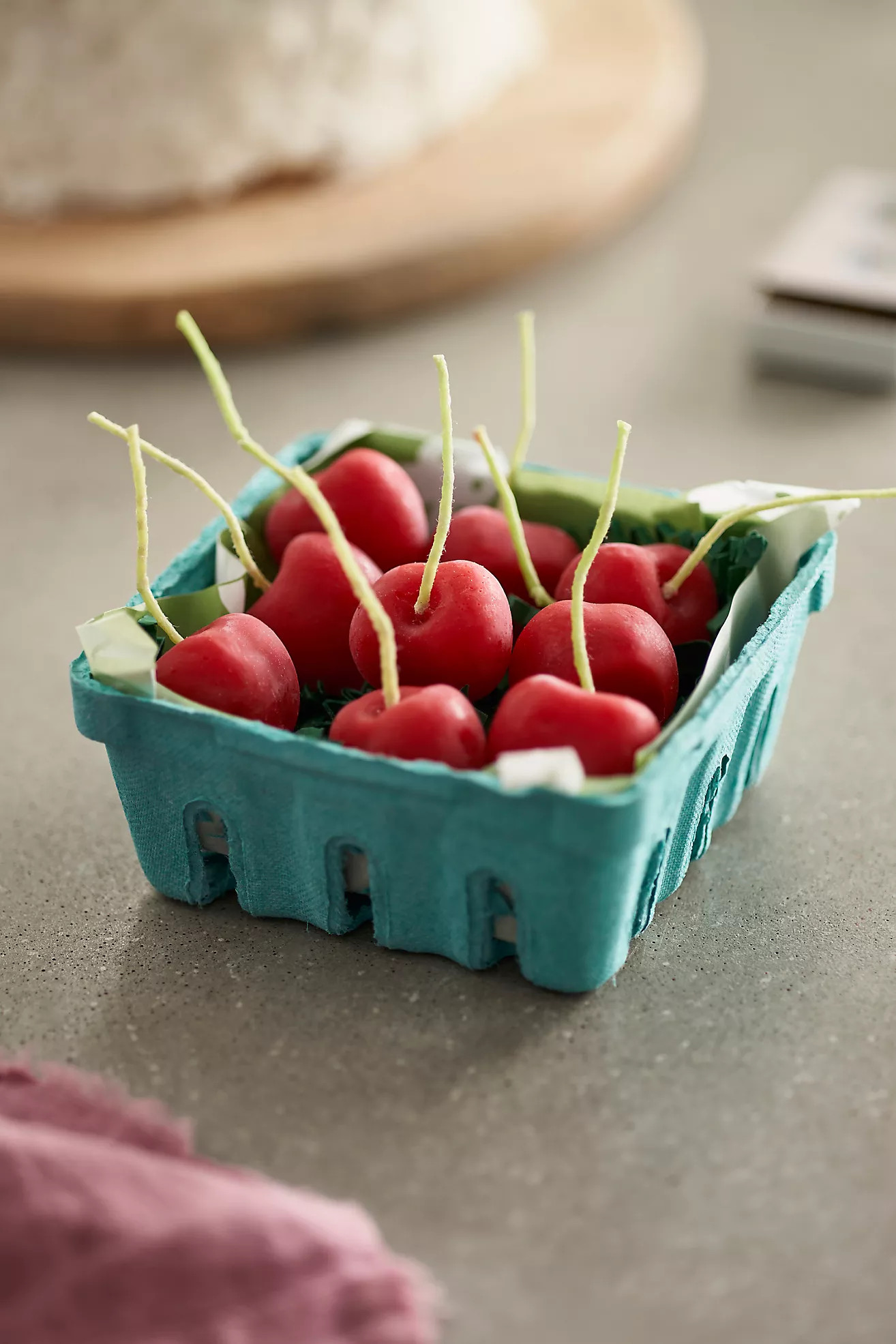 Happy Organics Cherry Beeswax Candles, Set of 10 | Terrain