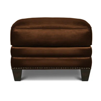 Daniella 28'' Wide Genuine Leather Rectangle Standard Ottoman | Wayfair North America