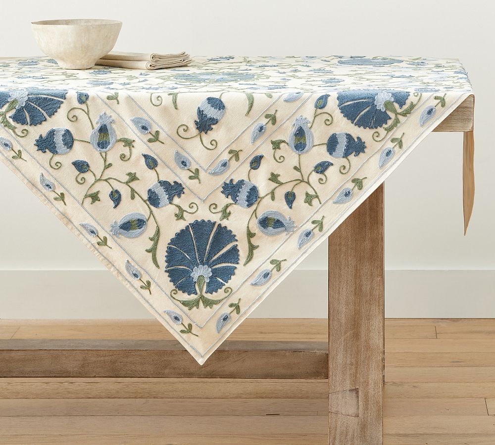 Alina Suzani Cotton/Linen Table Throw | Pottery Barn (US)