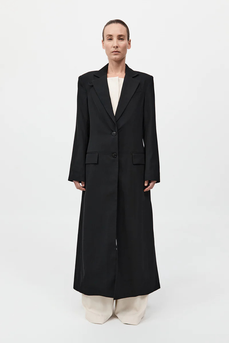 Tailored Maxi Coat - Black | St. Agni (US, UK, EU)
