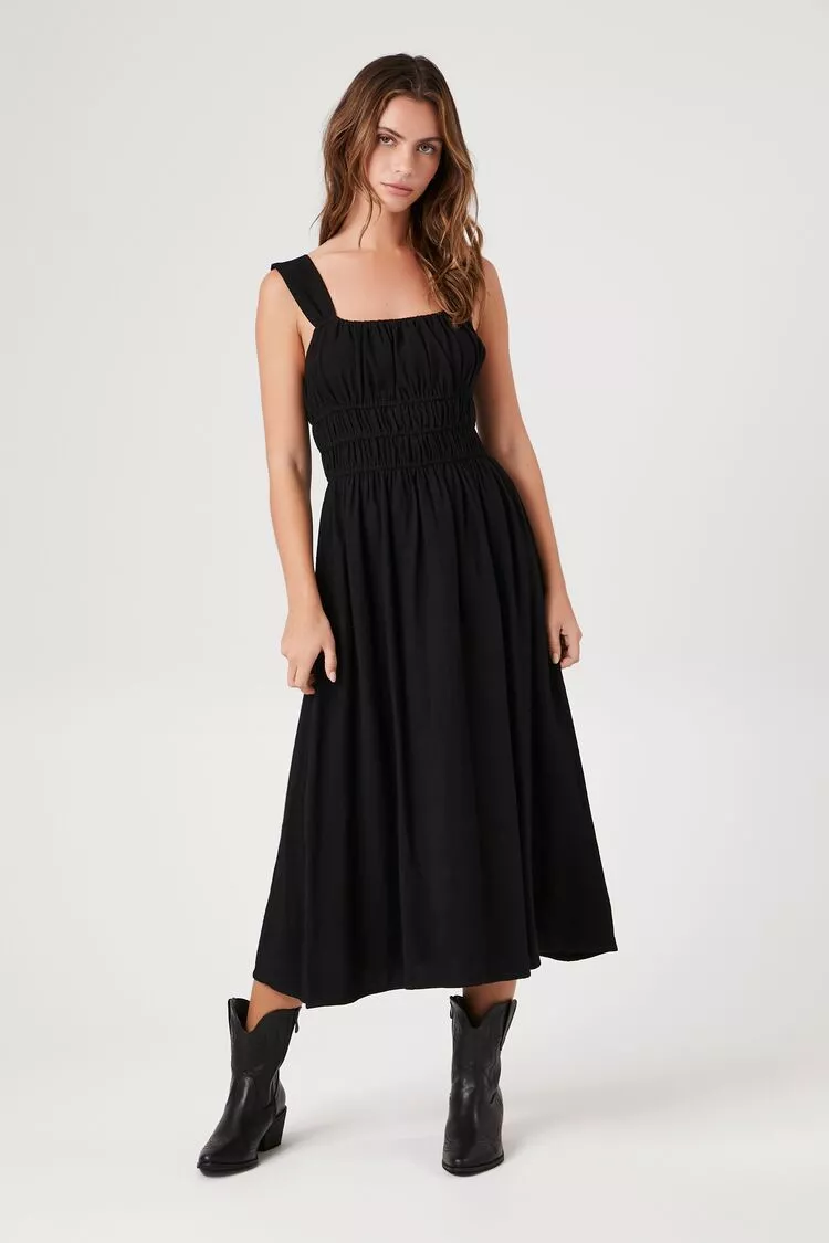 Poplin Babydoll Maxi Dress curated on LTK