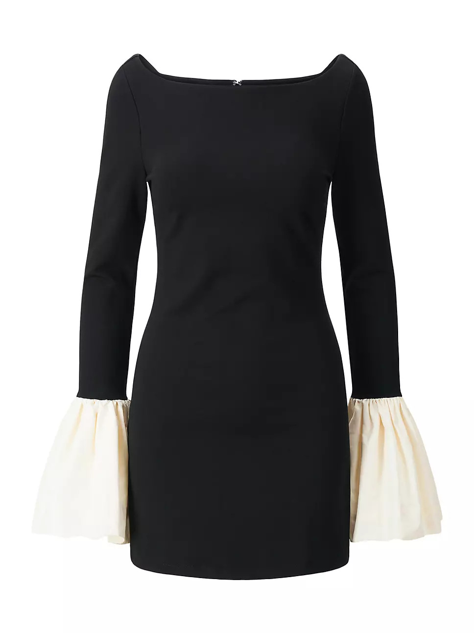 Staud Hawthorne Two-Tone Bell-Sleeve Minidress | Saks Fifth Avenue