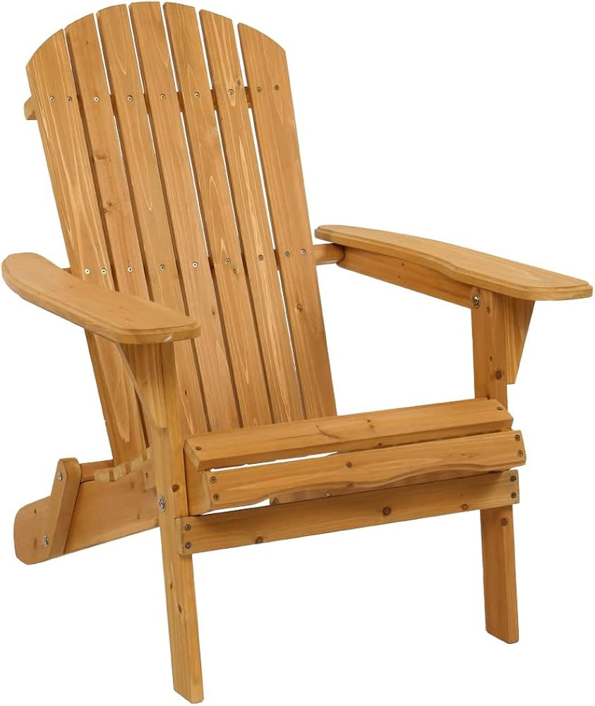 Outvita Wood Adirondack Chair, Folding Wooden Lounge Seating, All Weather Outdoor Furniture Chair... | Amazon (US)