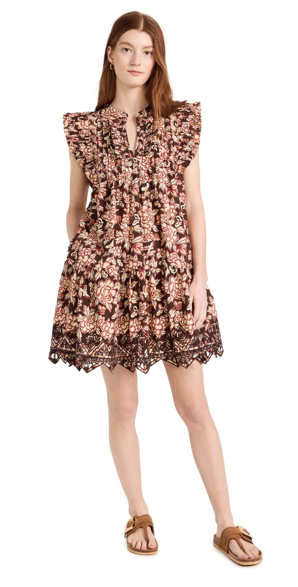 Sea Emelia Print Flutter Sleeve Dress | Shopbop