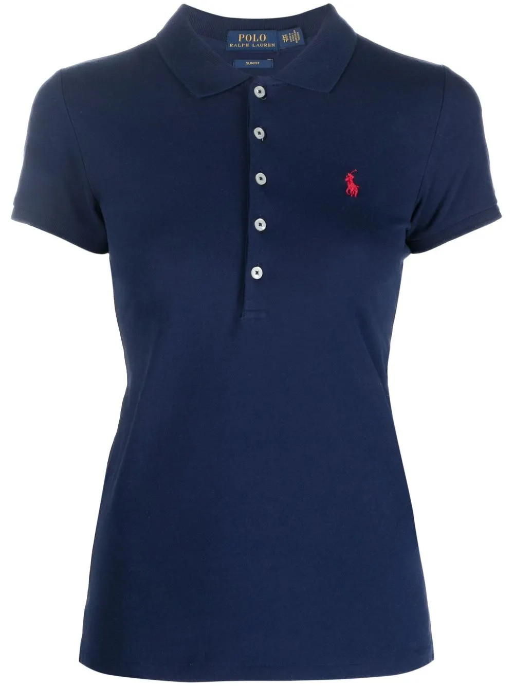 Polo Ralph Lauren Julie logo-embroidered Polo Shirt | Blue | FARFETCH | Farfetch Global