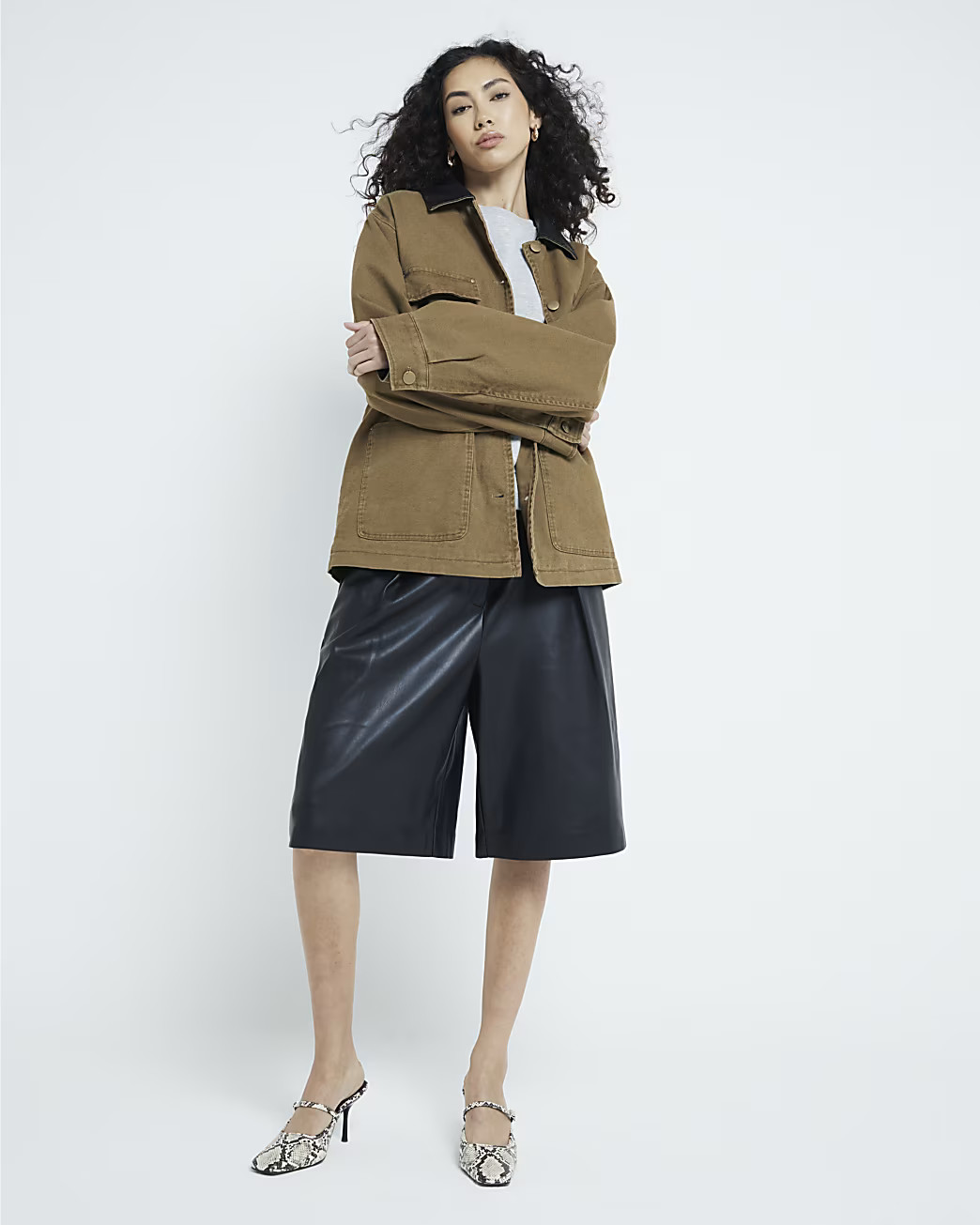 Brown Barn Jacket | River Island UK & IE