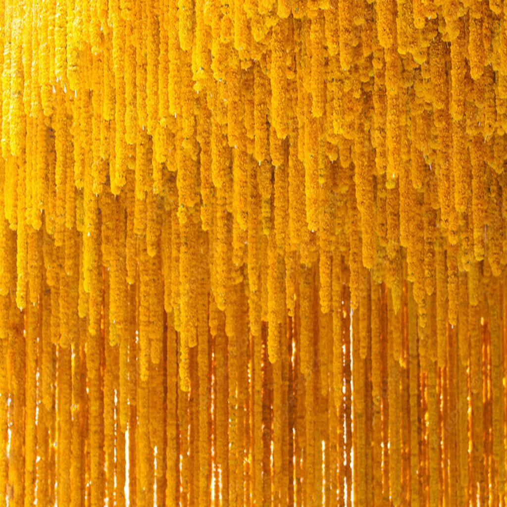 5 PC - 5 feet Marigold Garland |Indian/American Wedding Party Mantle Decoration, Faux Garlands We... | Amazon (US)