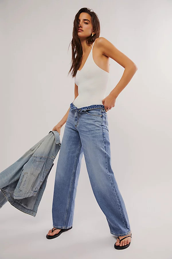 Lee Rider Loose Straight Jeans | Free People (Global - UK&FR Excluded)