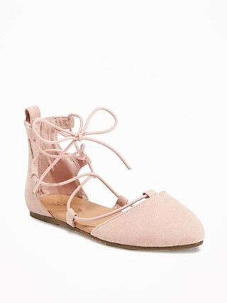 Lace-Up Ballet Flats for Toddler | Old Navy US