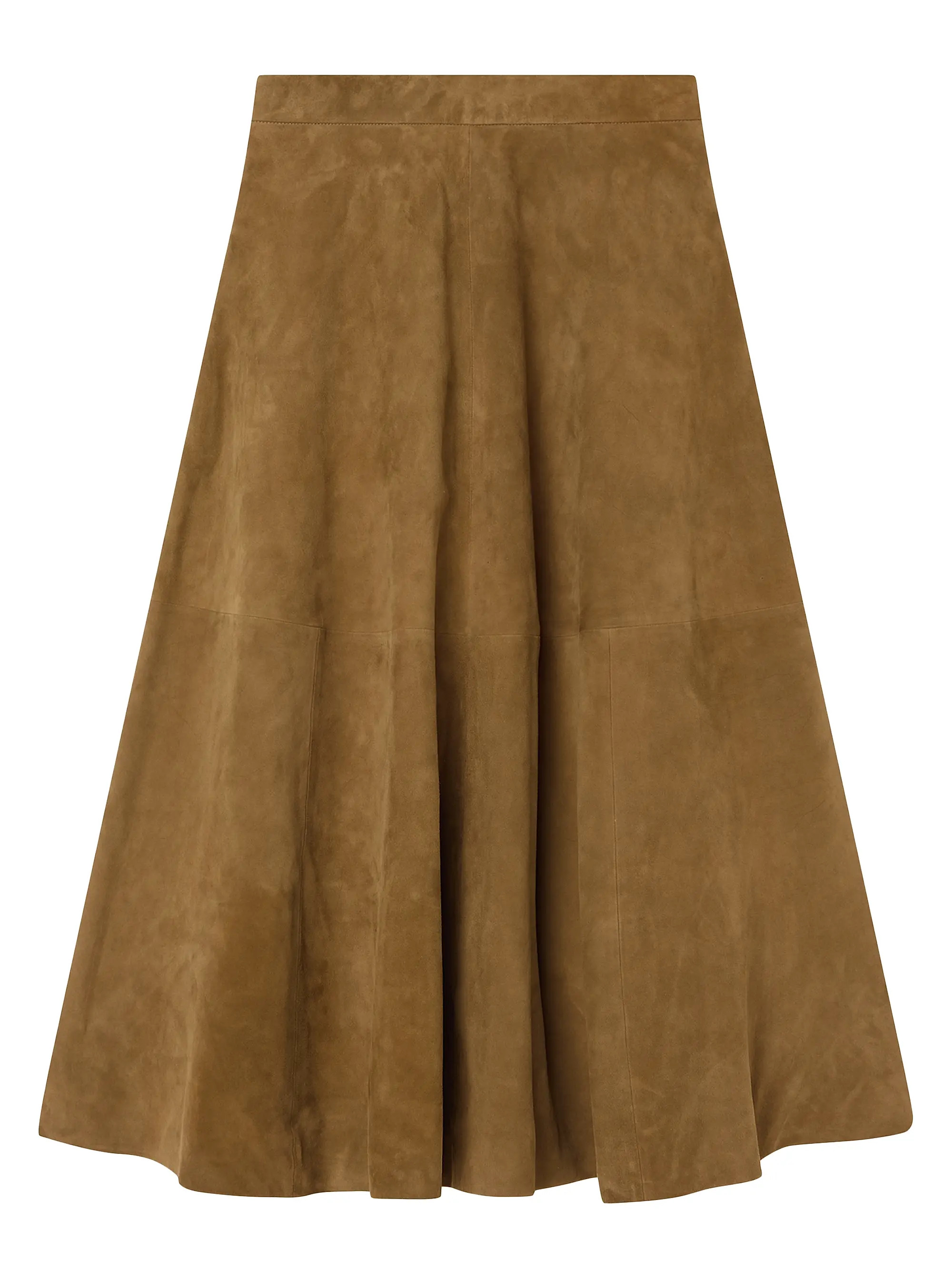 Shop Róhe Suede A-Line Midi-Skirt | Saks Fifth Avenue | Saks Fifth Avenue