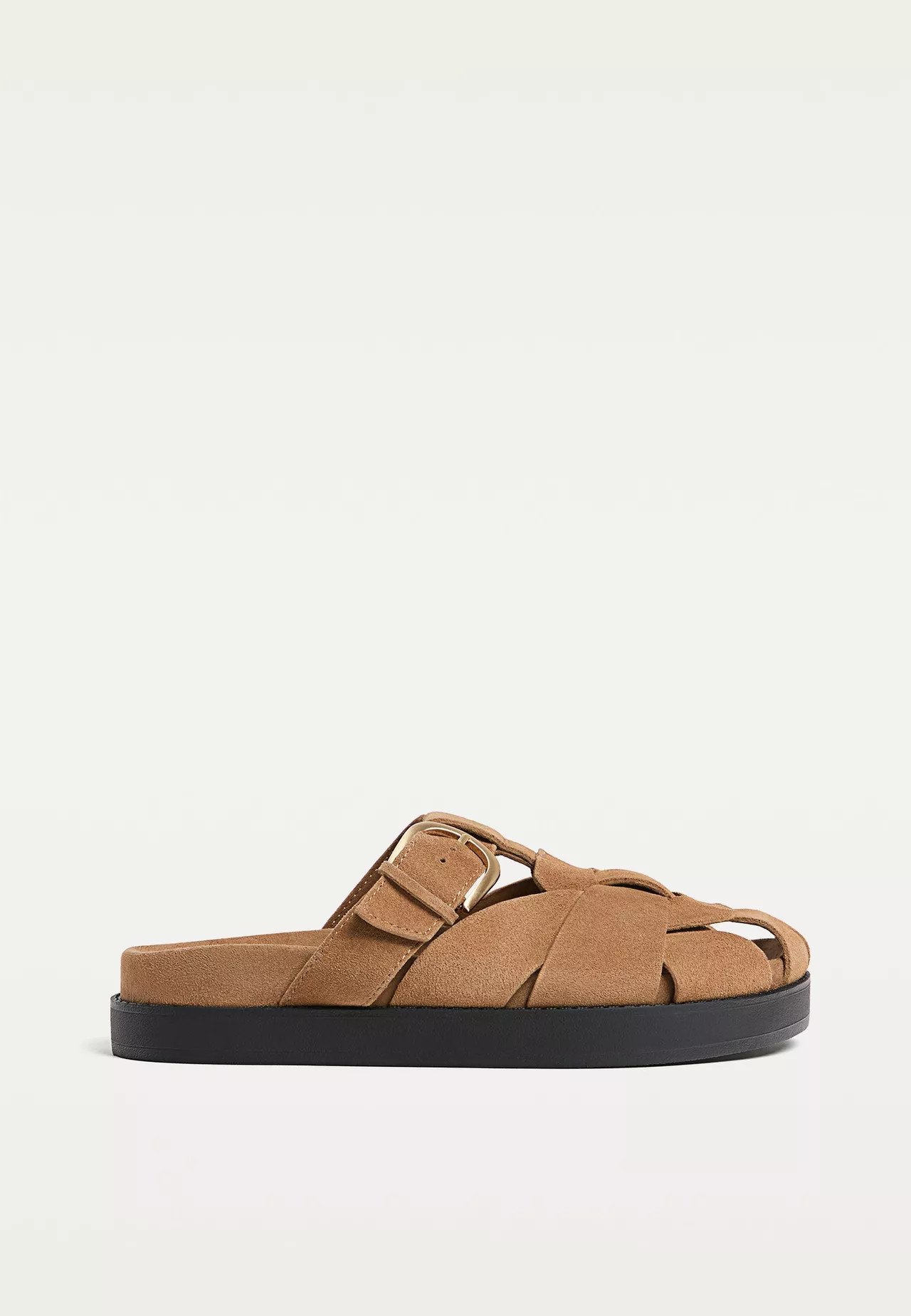 Leather cage sandals | Stradivarius (UK)