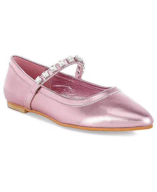 Rag and Co Womens Gloxinia Metallic Mary Jane Ballerinas | Macy's