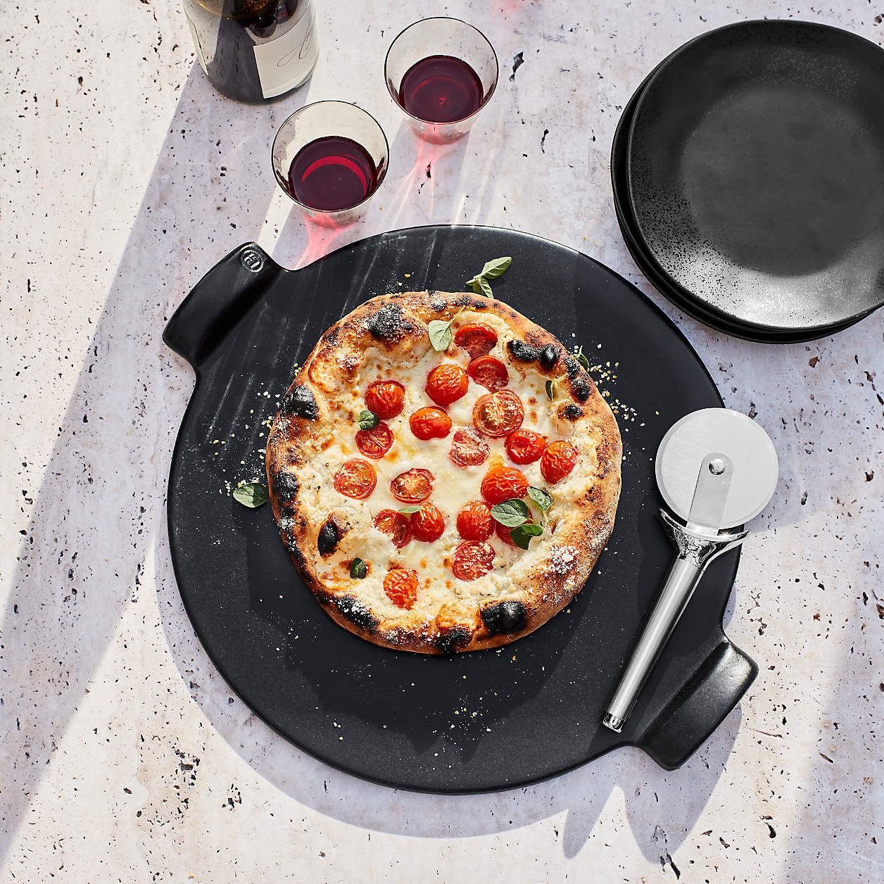 Glazed Emile Henry Pizza Stone + Reviews | Crate & Barrel | Crate & Barrel