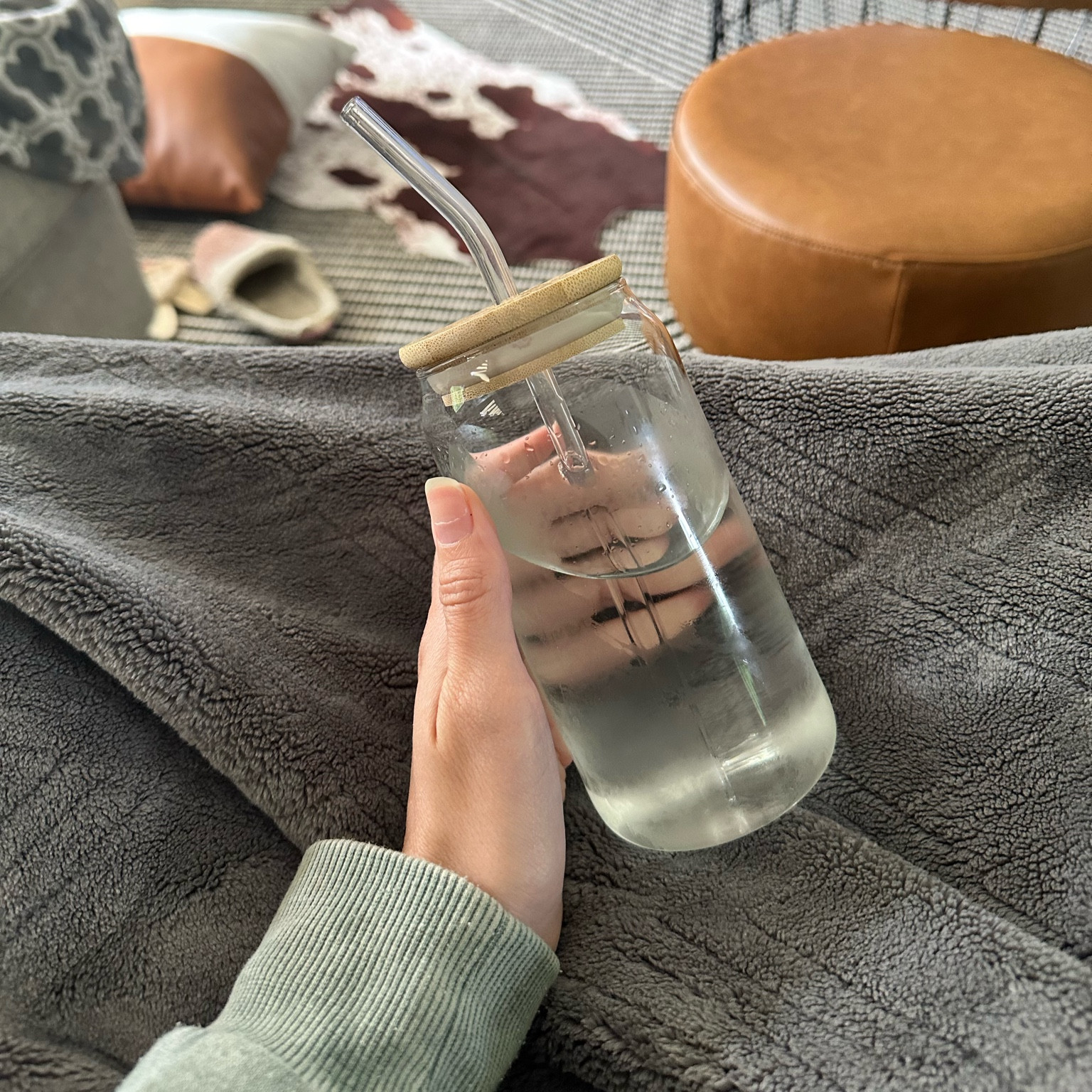 My favorite glass tumblers with straws