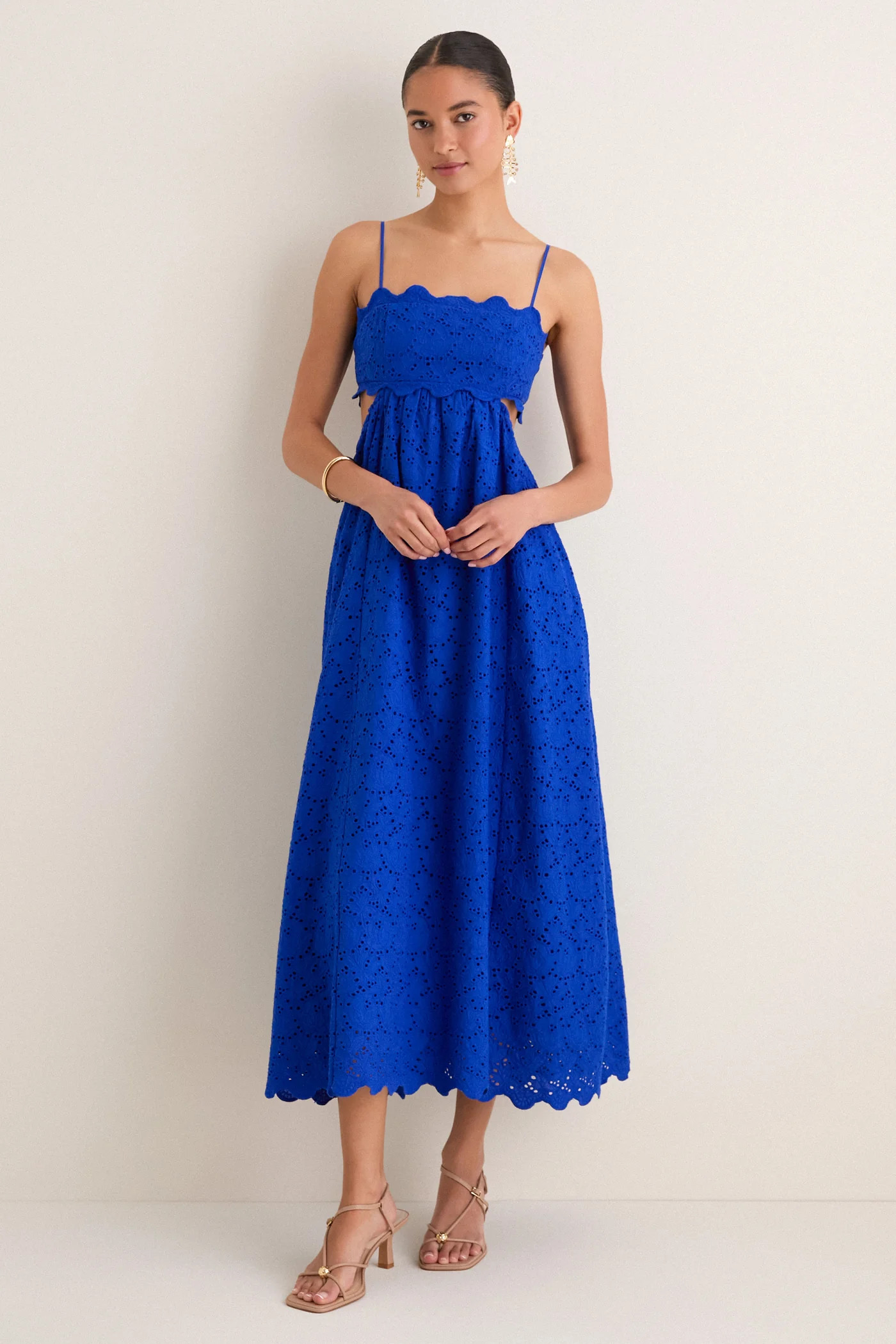 Blue Eyelet Cut-Out Larkspur Dress | Tuckernuck (US)