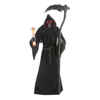 7.5 ft. Grave & Bones Animated LED Fiery Reaper H20 | The Home Depot