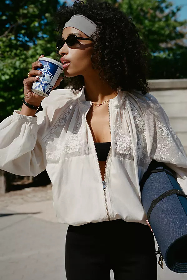 Cotton Embroidered Bomber Jacket | Anthropologie (US)