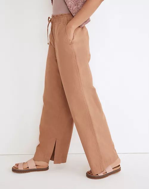 Pull-On High-Rise Wide-Leg Pants: Slit-Hem Edition | Madewell