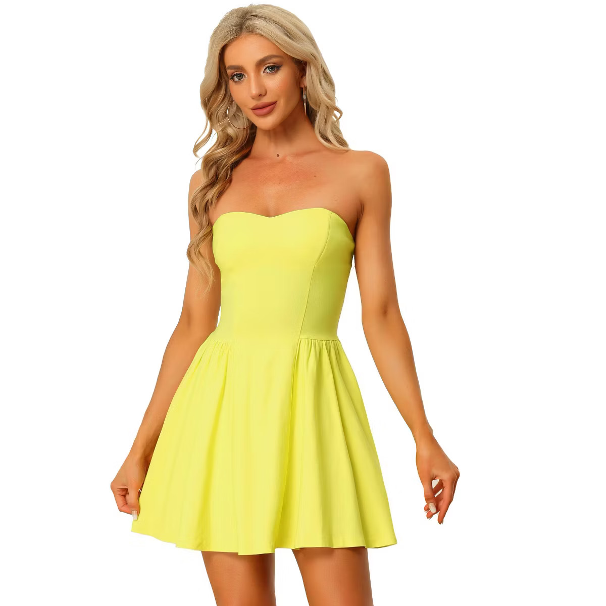 Allegra K Women's Party Strapless Sweetheart Neck Off Shoulder Sleeveless Mini Dress | Target