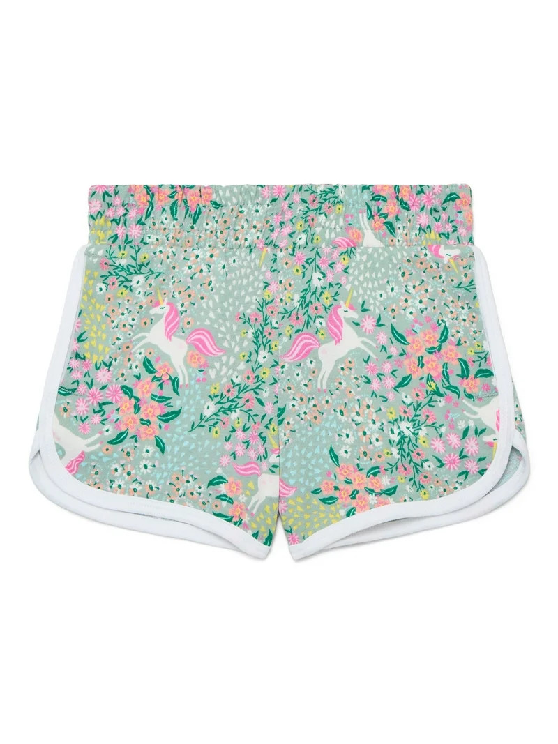 Wonder Nation Girls Dolphin Hem Shorts, Sizes 4-18 & Plus | Walmart (US)