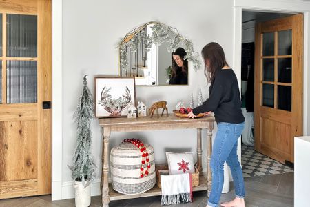 Holiday Console Table Styling in Entryway

#LTKhome #LTKSeasonal #LTKHoliday