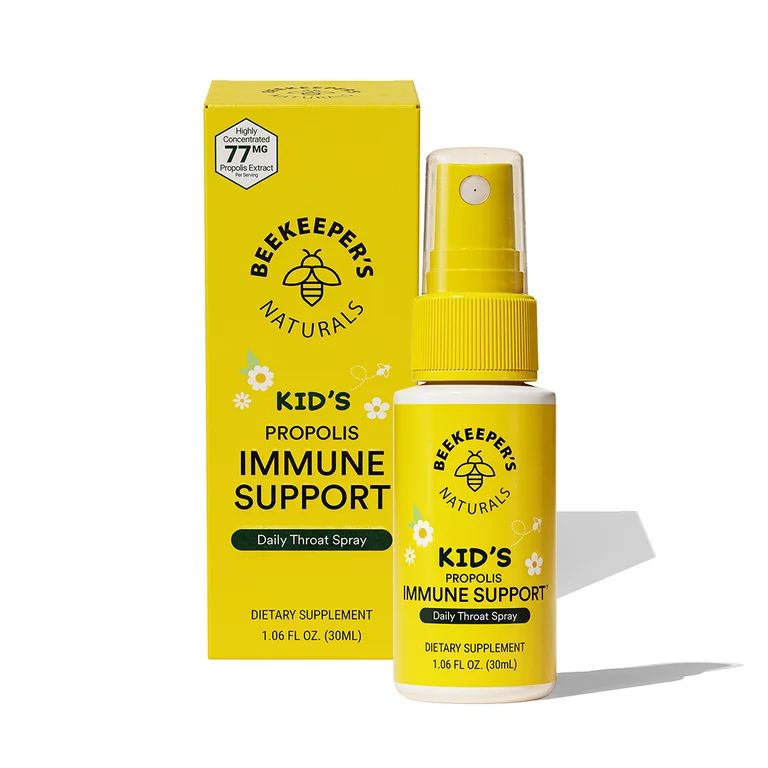 Beekeeper's Naturals Kids Immune-Boosting Propolis Throat Relief Spray, 1.06 fl oz | Walmart (US)