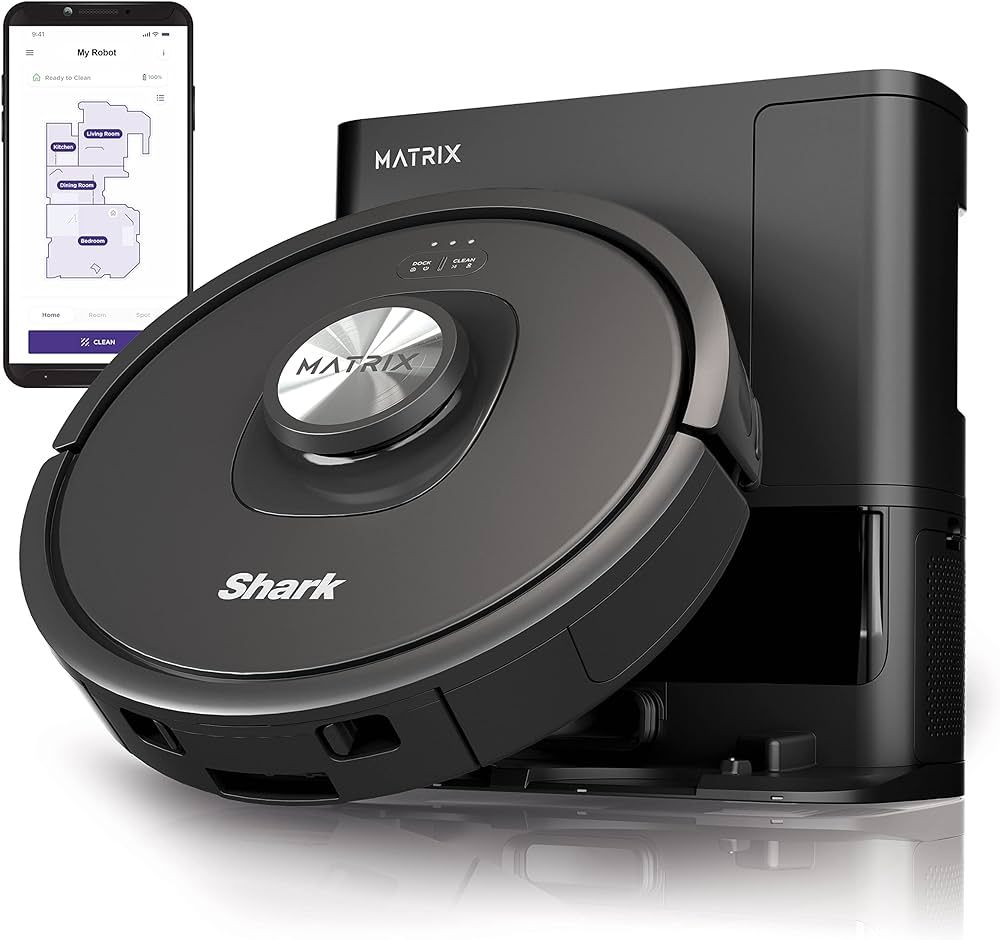 Shark RV2310AE Matrix Self-Emptying Robot Vacuum with Bagless, 45-Day Capacity, Self-Cleaning Bru... | Amazon (US)