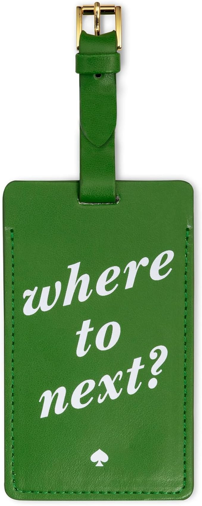 Kate Spade New York Vegan Leather Luggage Tag for Women, Durable Suitcase ID Tag, Where to Next | Amazon (US)