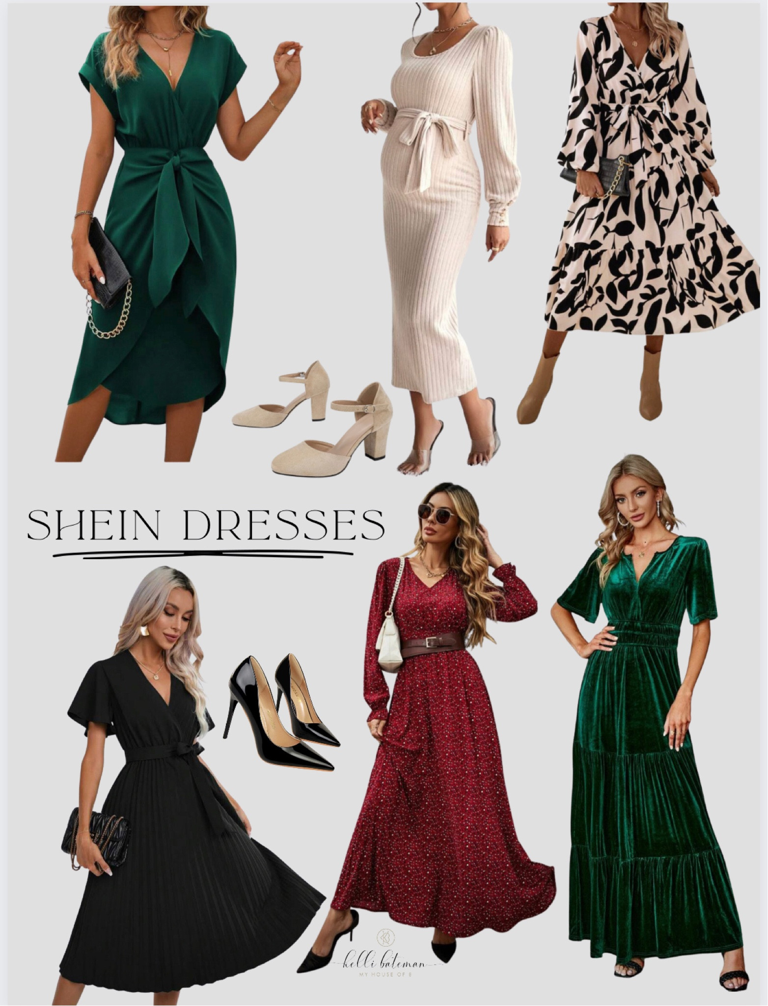 Shein dresses. Special occasion and holiday dress ideas. 

#LTKparties #LTKwedding #LTKSeasonal