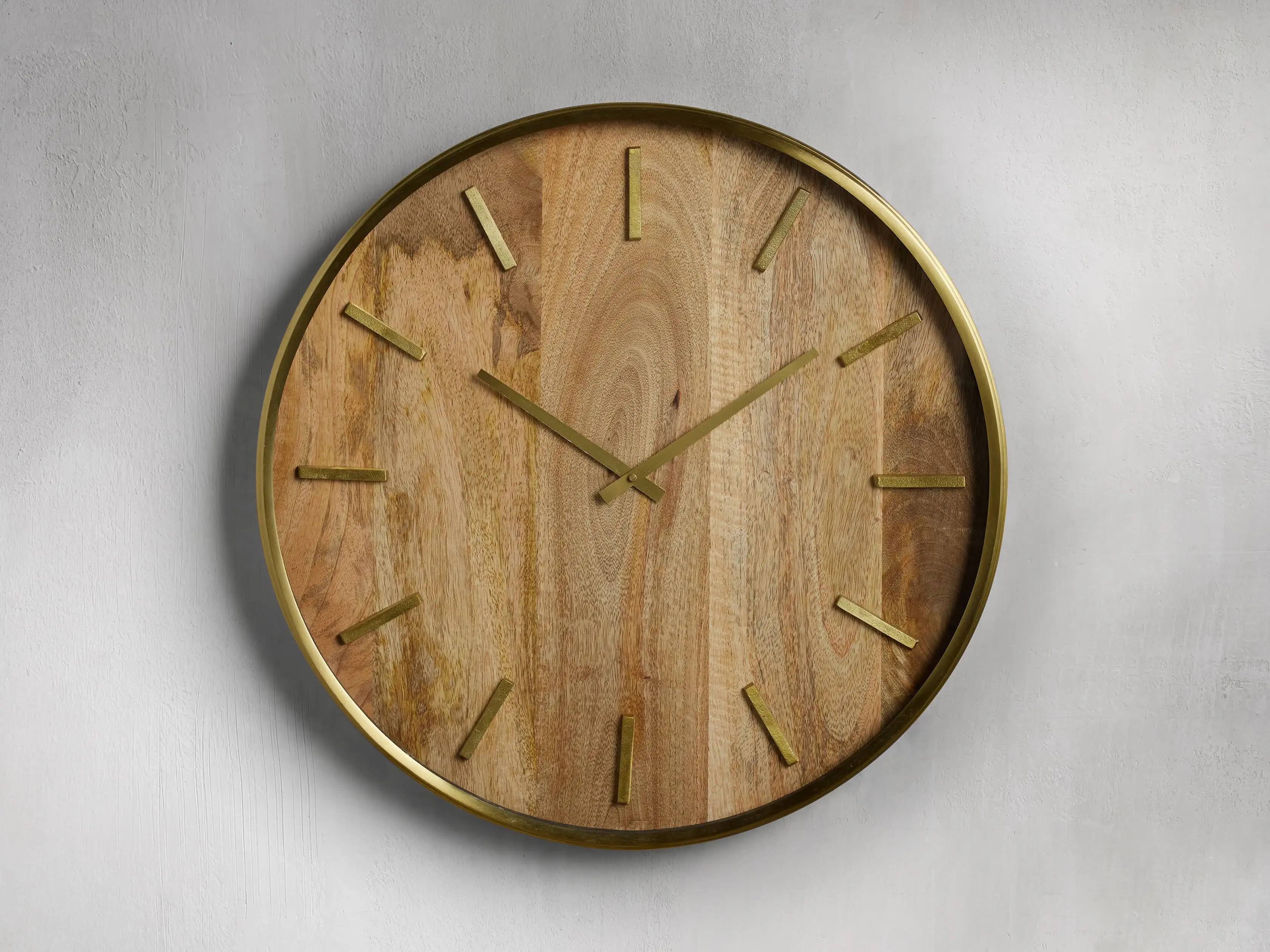 Mango Wood Clock | Arhaus
