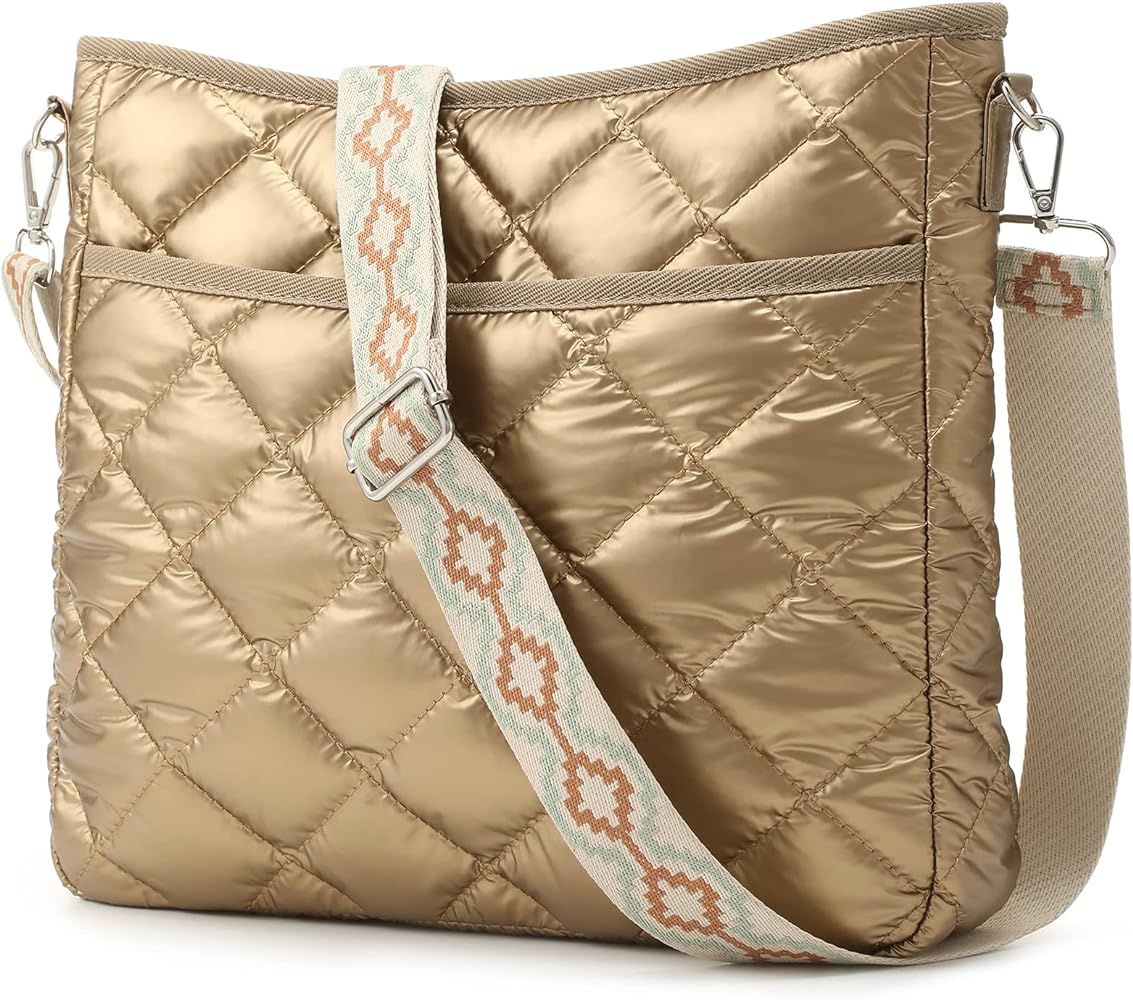 Quilted Crossbody Bags for Women, Unique Pattern Strap Quilted Bag, Crossbody Purses for Women, Q... | Amazon (US)
