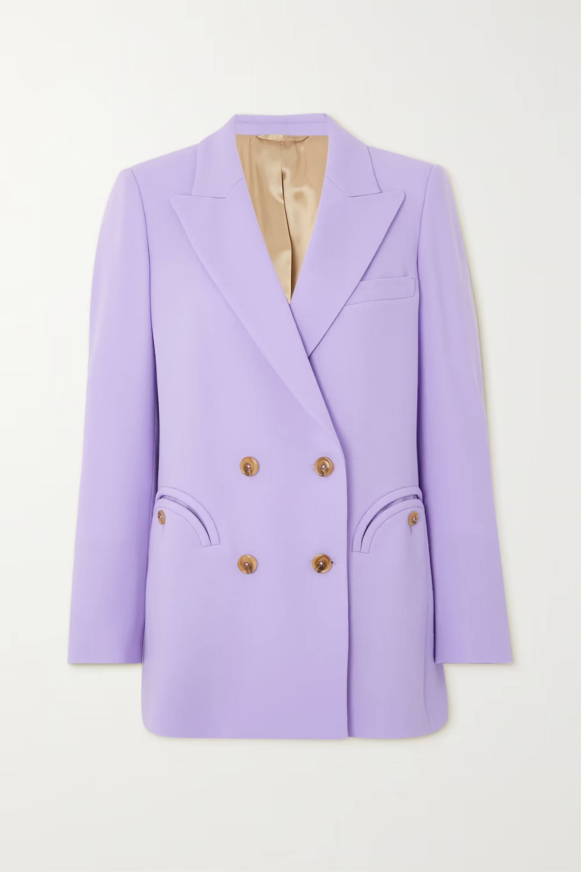 Cool & Easy Everyday double-breasted wool-crepe blazer | NET-A-PORTER (US)