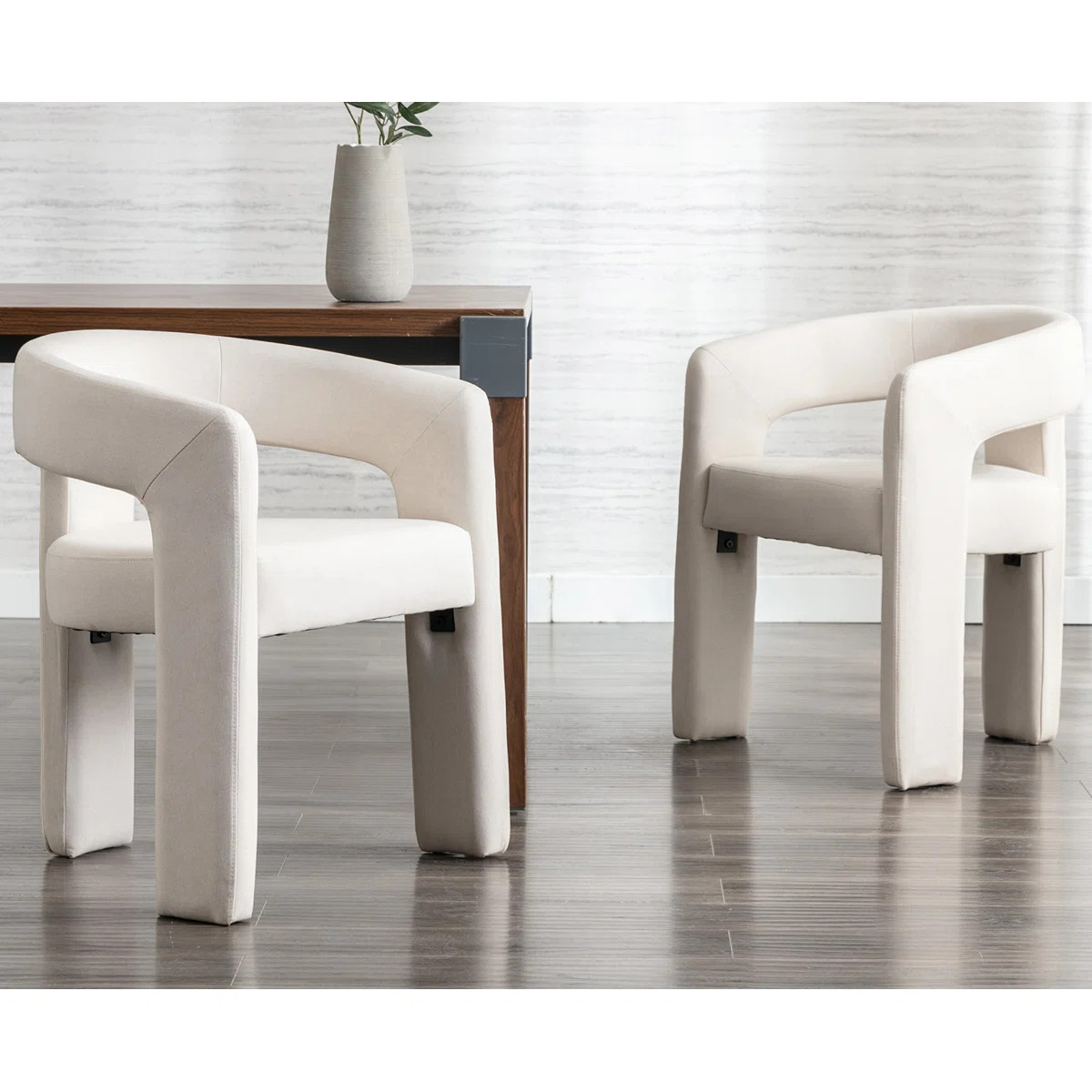 Modern Upholstered Barrel Dining Chairs (Set of 2) | Wayfair North America