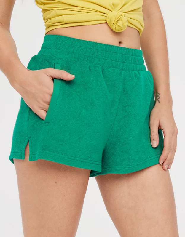 OFFLINE By Aerie Summer Lights Terry Short | American Eagle Outfitters (US & CA)