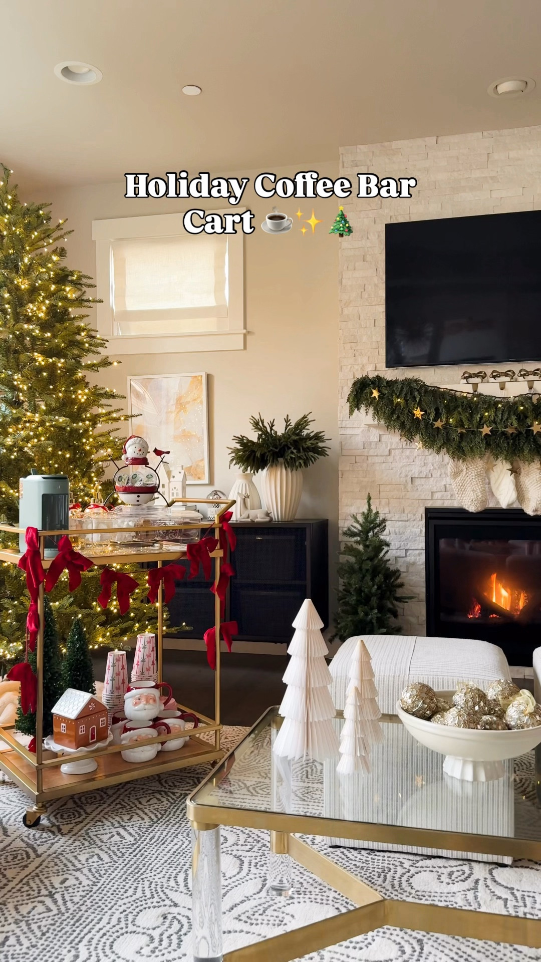 Holiday coffee bar cart to keep everyone warm and cozy this season ☕️✨🎄

Bar cart, condiment server, bow garland, Christmas coffee cups, Keurig K-Mini Coffee Maker, coffee roasters cinnamon sugar, Medium Roast Coffee Pods, gingerbread house, snowman 2 tier server, syrup dispensers, santa mug, Christmas tree, tree skirt, ribbon, paper table top decorations, garlandd

#LTKHoliday #LTKHome #LTKSeasonal