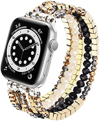 MOFREE Beaded Bracelet Compatible for Apple Watch Band 40mm/38mm/41mm Series 7/SE/6/5/4/3/2/1 Women  | Amazon (US)