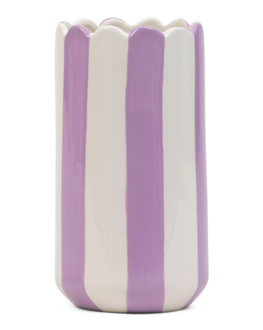 8in Striped Ceramic Decorative Vase | Home | Marshalls | Marshalls