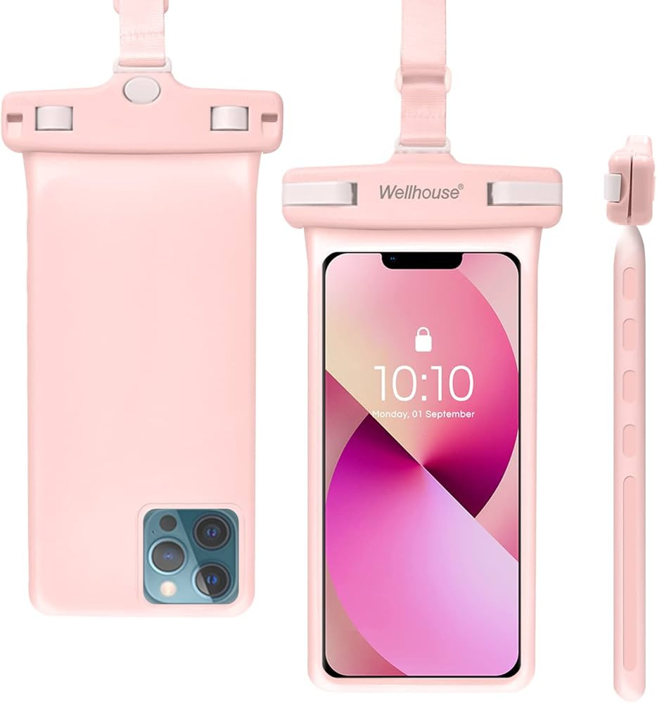 Waterproof Phone Pouch with Lanyard Cellphone Ip8x Diving 3D Seamless Dry Bag Case Outdoor Beach ... | Amazon (US)