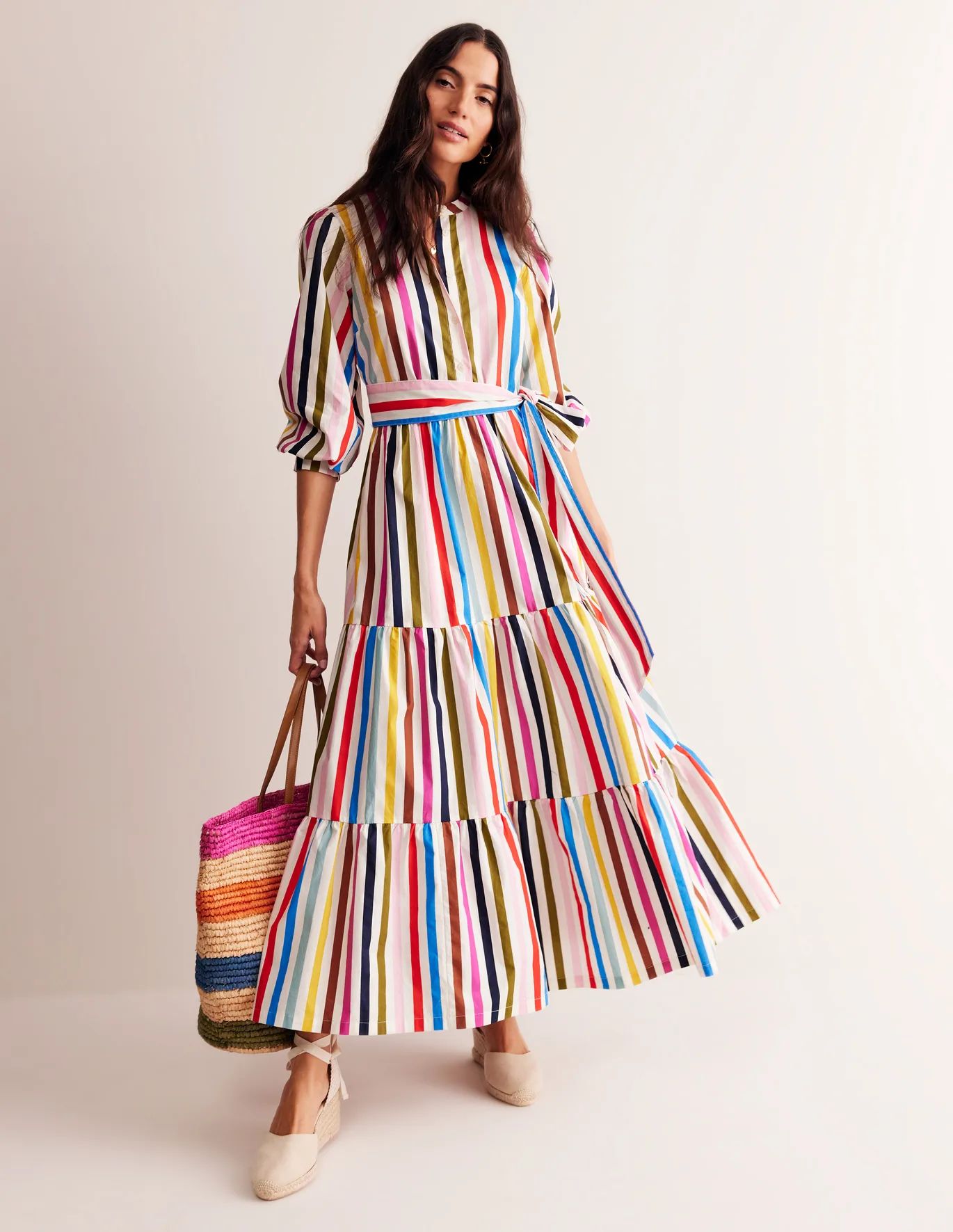 Alba Tiered Cotton Maxi Dress | Boden (UK & IE)