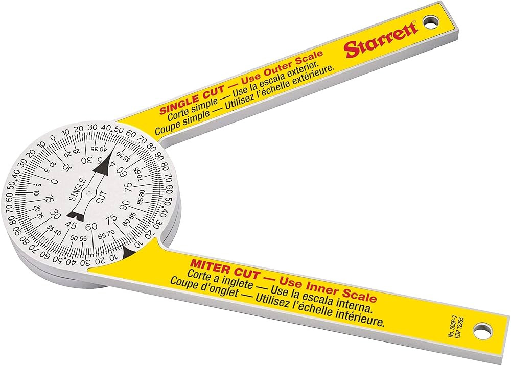 Starrett ProSite Miter Protractor Angle Finder with Two Laser Engraved Scales - Ideal for Carpent... | Amazon (US)