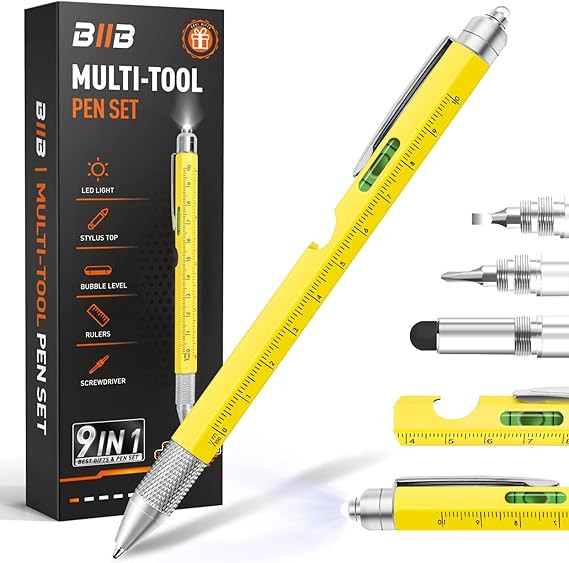 BIIB Stocking Stuffers for Men Adults, Gifts for Men 9 in 1 Multitool Pen, Mens Stocking Stuffers... | Amazon (US)