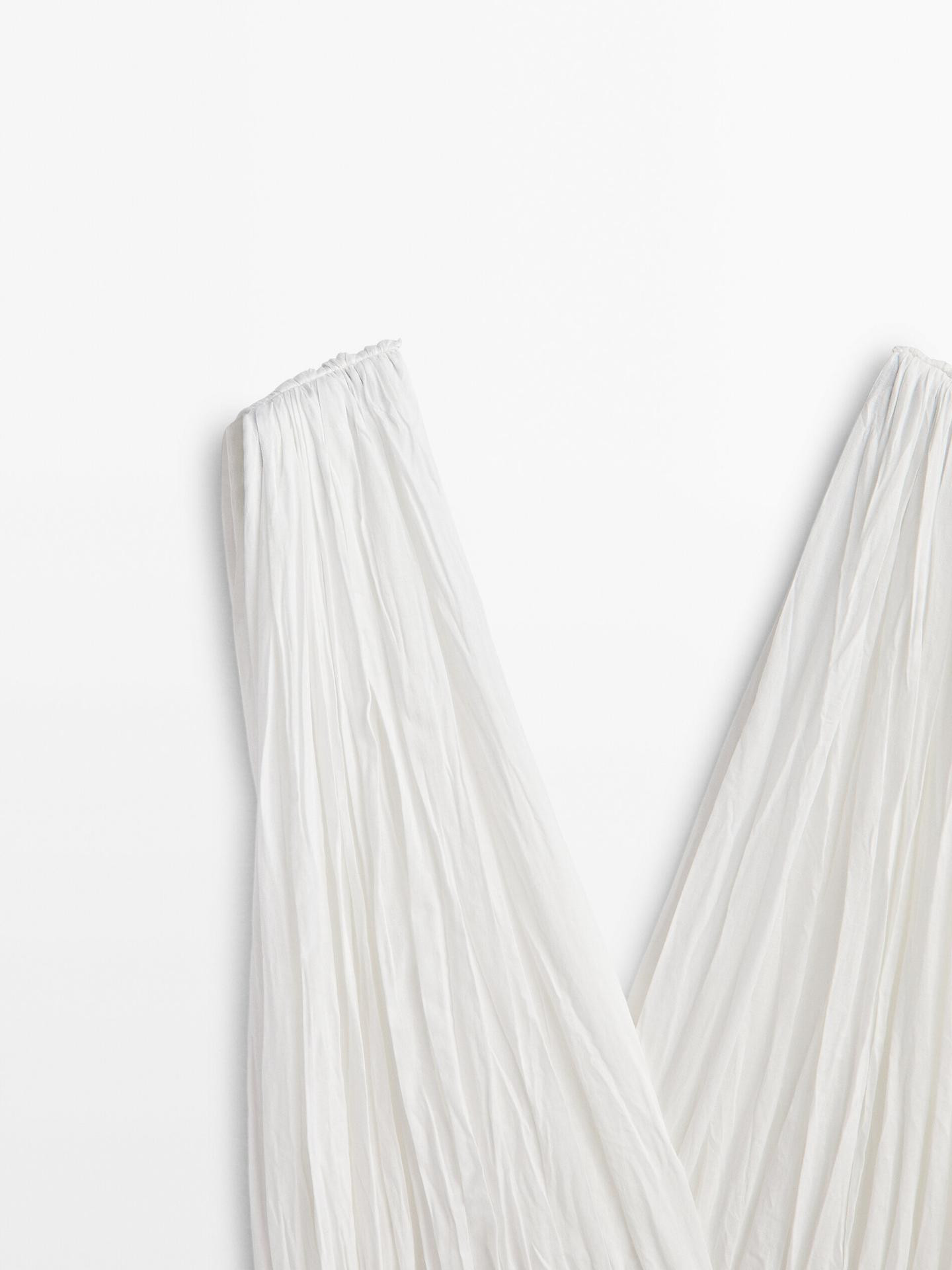 Plisséekleid mit Kordel | Massimo Dutti DE