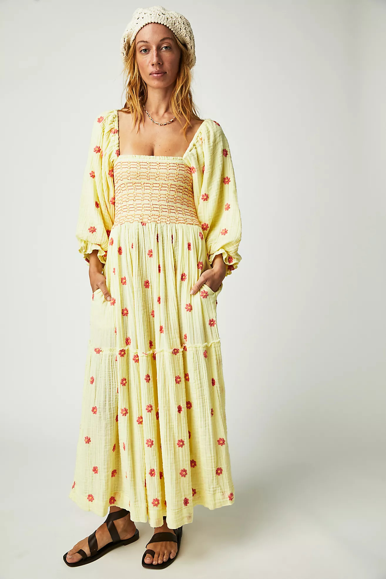 Dahlia Embroidered Maxi Dress | Free People (Global - UK&FR Excluded)
