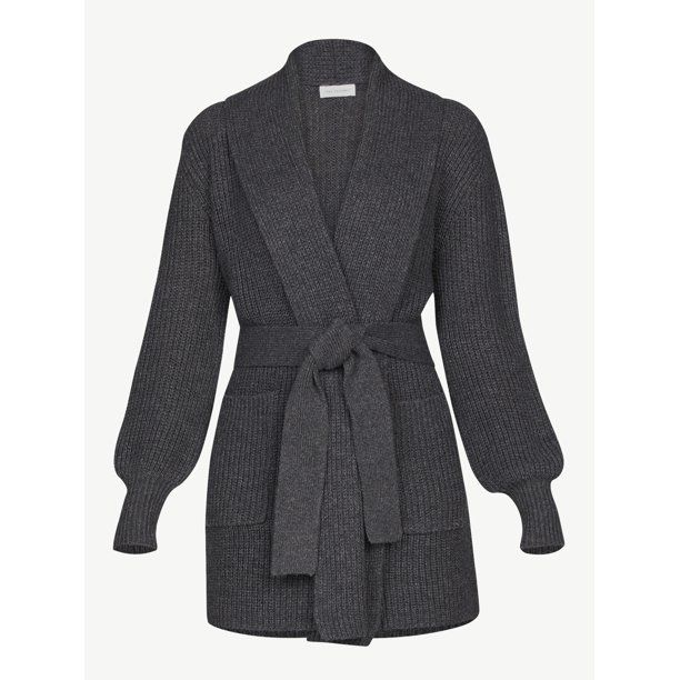 Free Assembly Women's Open Front Cardigan with Blouson Sleeves - Walmart.com | Walmart (US)