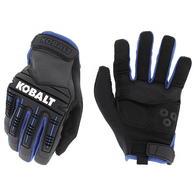 Kobalt Large Black Synthetic Leather Gloves, (1-Pair) | Lowe's